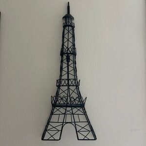 Black Metal Eiffel Tower Wall Decor 24"